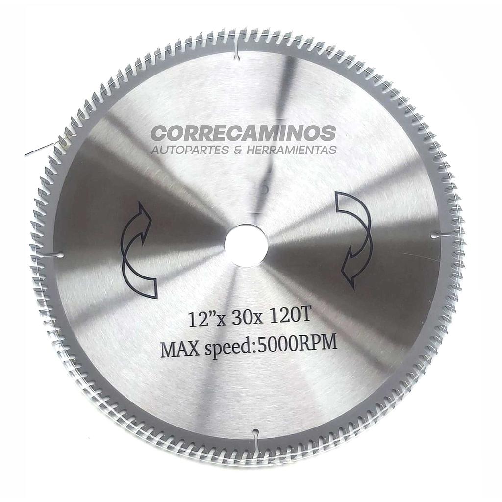 DISCO CORTE MADERA 12" EJE 1" O 30MM 120 DIENTES