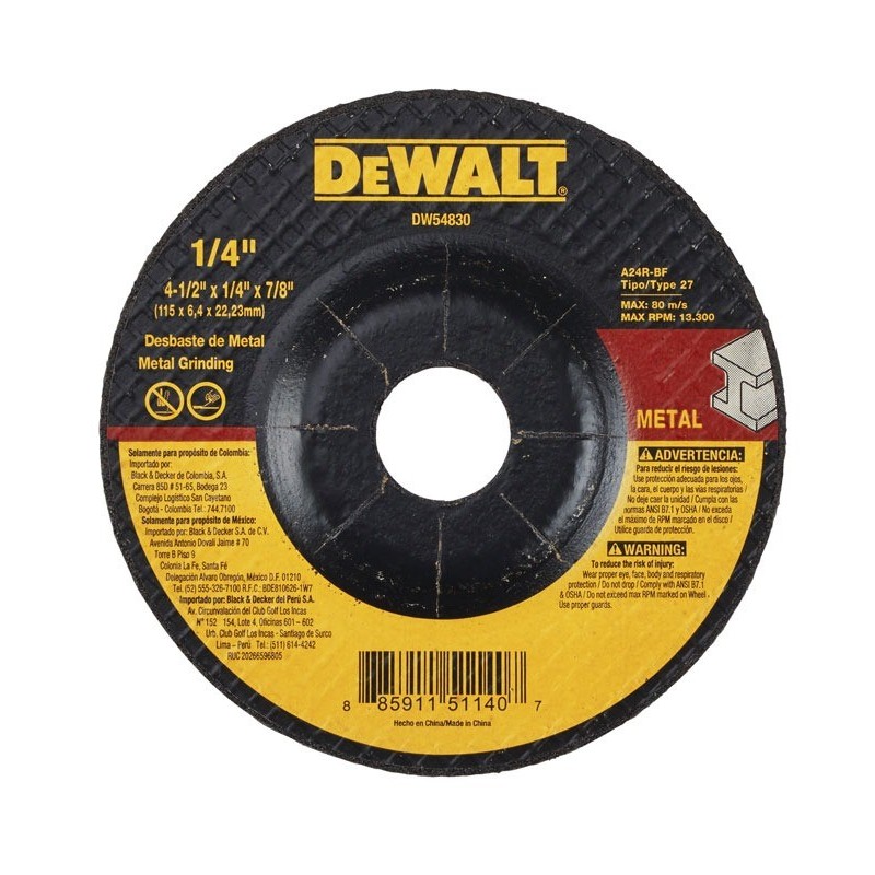 DISCO PULIR 4 1/2 (DEWALT) DW54830
