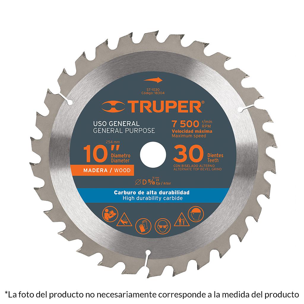 DISCO MADERA 10" X 5/8 60D 18306 TRUPER